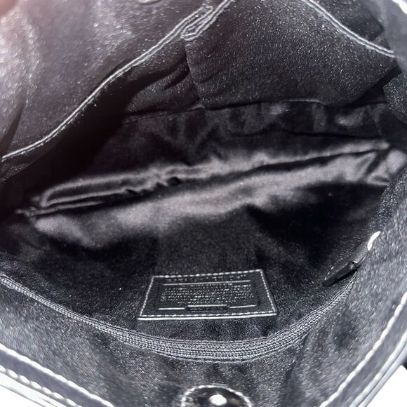 Coach F19265 Black Pebbled Leather Crossbody - Picture 14 of 15